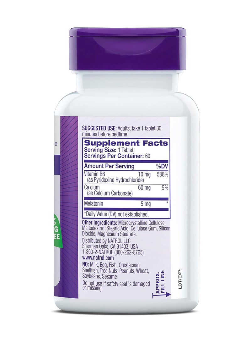 Natrol Sleep Melatonin 5mg - 60 Tablets Packaging May Vary - Image 3